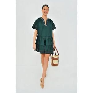Tuckernuck Pomander Place NEW Evergreen Kinsley Mini Dress Size X Large COTTON